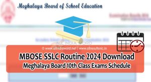 MBOSE 10th Class Exam Time Table 2024 PDF Download